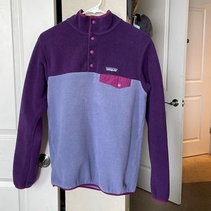 Patagonia purple synchilla fleece jacket size womens small